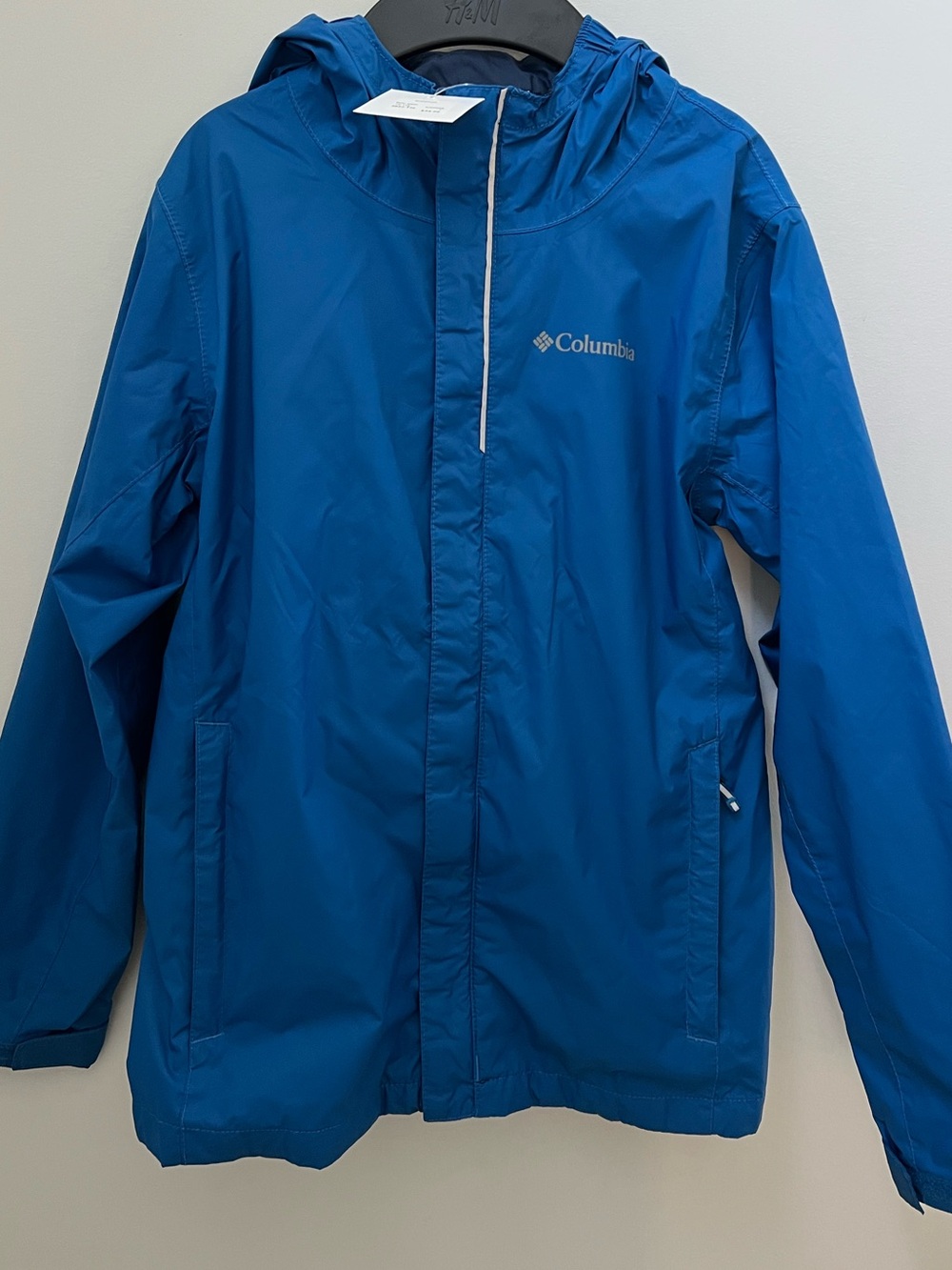 Columbia Kids Blue Hooded Waterproof Rain Jacket
